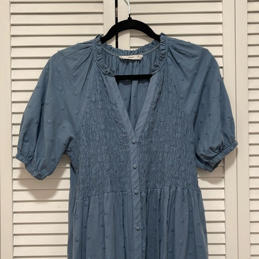 Mango Blue Midi Dress
